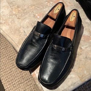 Black Leather Bruno Magli Loafer